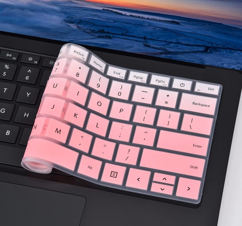 CaseBuy Keyboard Cover for 2023-2019 Microsoft Surface Laptop 6 5 4 3 Gen 13.5" & 15", Surface Book 3 13.5 and 15 inch, Protector Accessories(Not Fit Surface Laptop 7 2024 2025) - Ombre Pink - Image 5